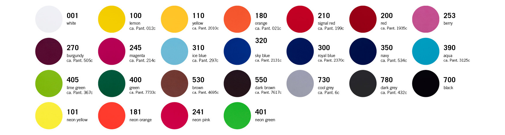 Farbauswahl für STAHLS' CAD-CUT Flock Textilfolie