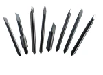 Komplettes Messer-Set, bestehend aus 2 Standardmessern + 2 Detailmessern + 2 Sandstrahlmessern + 2 Reflexfolien.