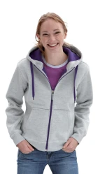 Günstige JAMES & NICHOLSON DAMEN DOUBLEFACE JACKE - Kaufen Sie Smarte Kapuzenjacke Mit Kontrast und Reißverschluss Online JAMES & NICHOLSON DAMEN DOUBLEFACE JACKE