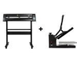 Anzeichenpaket mit Wärmepresse und Schneideplotter Startpaket mit 70?cm Redsail Schneideplotter und Standard-Heißpresse – Komplettlösung für Textilveredelung und Hobby-Transferdru