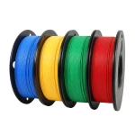 SKILPRO &ndash; Flexibles PLA++ Filamentpaket &ndash; Rot, Gelb, Dunkelblau und Gr&uuml;n &ndash; 4 x 1 kg