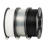 SKILPRO &ndash; PETG Filamentpaket &ndash; Transparent, Wei&szlig; und Schwarz &ndash; 3 x 1 kg