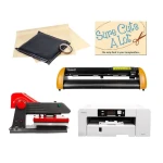 Schildpaket mit Expert II 24 LX Schneideplotter, Elektrische W&auml;rmetransferpresse 40x50 cm und Sawgrass SG1000