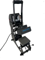 Halbautomatische Wärmepresse mit 15x15 cm Platte und doppeltem Wärme-Kappen-Modul