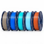 SKILPRO PLA++ Filament-Paket 5&times;1 kg &ndash; Grau, Rosa-Blau, Saphirgr&uuml;n, Rotkupfer & Blau