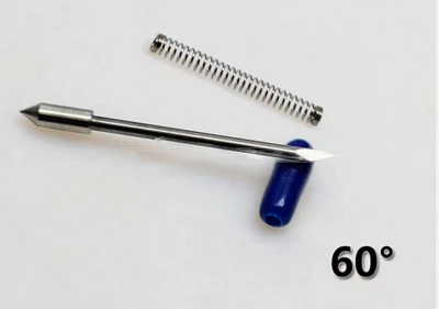 5 Stk. Messerpaket, Graphtec Messer für Sandstrahlen 0,9 mm Folie 60º, Offset 0,75 mm - für 1,5 mm Messerhalter