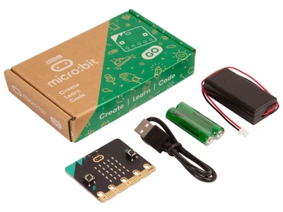 BBC micro:bit V2.21 Go – Programmierbarer Mini-Computer für Bildung und Technik BBC micro:bit V2.21 Go Kit – programmierbarer Mini-Computer für Bildung und Technik, inklusive USB-Kabel, Batteriehalter und AA-