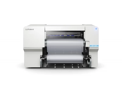 Roland BY-20 DTF-Drucker – kompakter Desktop-Film-Direktdrucker für hochwertige Textil- und Werbegrafiken; mit integrierter Kont