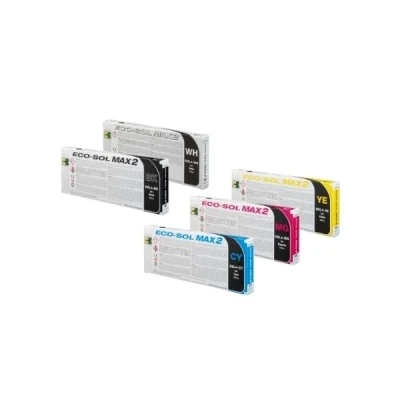 Eco-sol Max 2 - 220 ml - Paket mit CMYK und Weiß Eco-sol Max 2 - 220 ml - Paket mit CMYK und Weiß