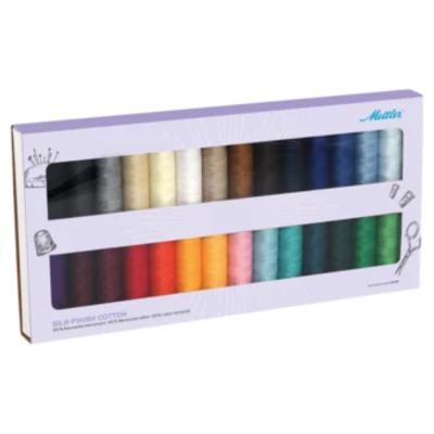 Seidenfein-Baumwollgarn – Packung mit 28 Spulen Seidenfein-Baumwollgarn – Packung mit 28 Spulen