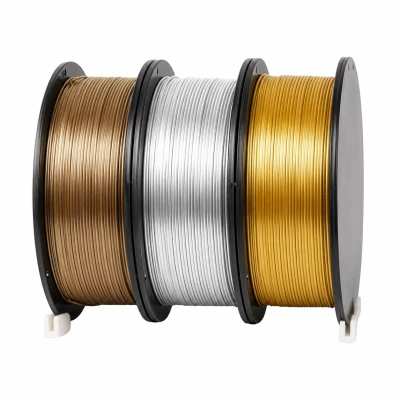 SKILPRO – Silky PLA++ Filamentpaket – Silber, Bronze und Gold – 3 × 1 kg SKILPRO – Silky PLA++ Filamentpaket – Silber, Bronze und Gold – 3 × 1 kg