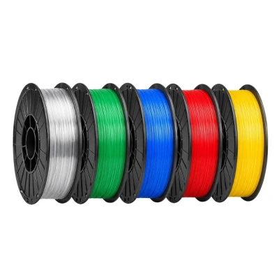 SKILPRO – Transparentes PLA++ Filamentpaket – Transparent, Grün, Blau, Rot und Gelb – 5 x 1 kg SKILPRO – Transparentes PLA++ Filamentpaket – Transparent, Grün, Blau, Rot und Gelb – 5 x 1 kg