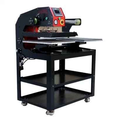 Pneumatische Doppelstation Automatische Heißpresse mit Laserpositionierung