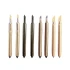 Komplettes Messer-Set, bestehend aus 2 Standardmessern + 2 Detailmessern + 2 Sandstrahlmessern + 2 Reflexfolien.