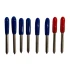 Komplettes Messer-Set, bestehend aus 2 Standardmessern + 2 Detailmessern + 2 Sandstrahlmessern + 2 Reflexfolien.